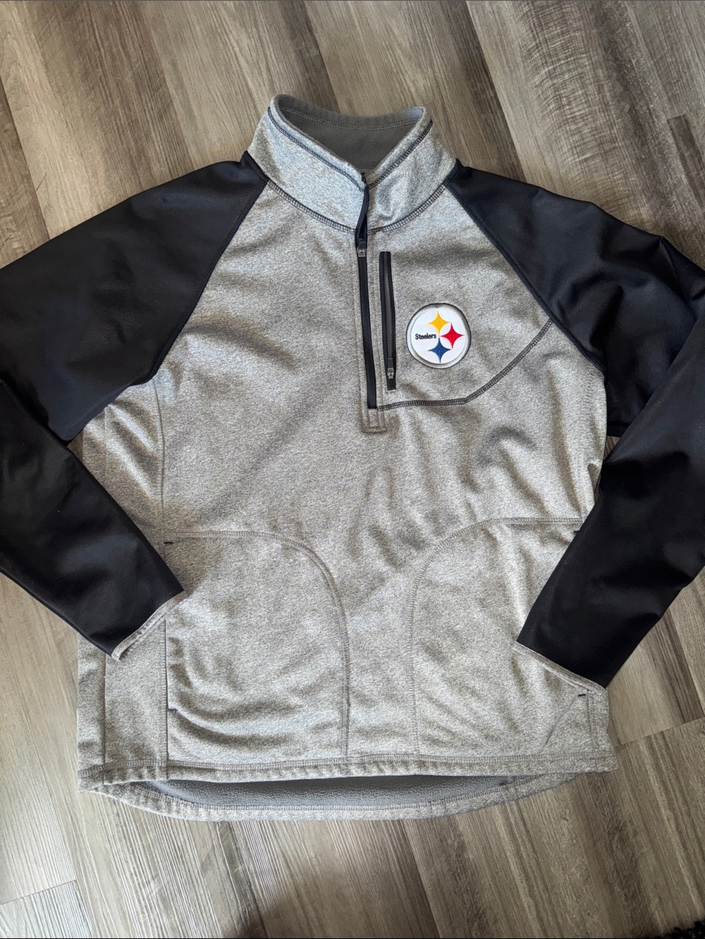 Pittsburgh Steelers vintage Y2K NFL 1/4 Sweatshirt pullover jacket Men large